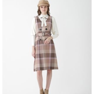 バーバリーブルーレーベル(BURBERRY BLUE LABEL)のブルーレーベル　クレストブリッジ　未使用　ワンピース　ブラウン(ミニワンピース)