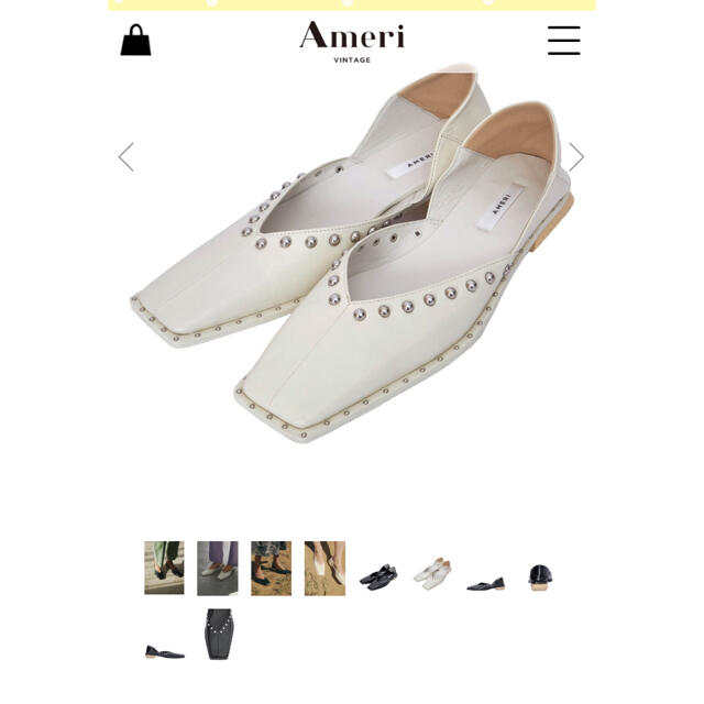 【AMERI】STUDS WOOD HEEL BABOOSH