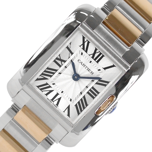 Cartier(カルティエ)のカルティエ Cartier タンクアングレーズSM 腕時計 レディース【中古】 レディースのファッション小物(腕時計)の商品写真