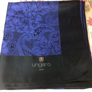 エマニュエルウンガロ(emanuel ungaro)のウンガロ UNGARO 大判ストール ショール ロゴ 文字 刺繍 総柄(ストール/パシュミナ)