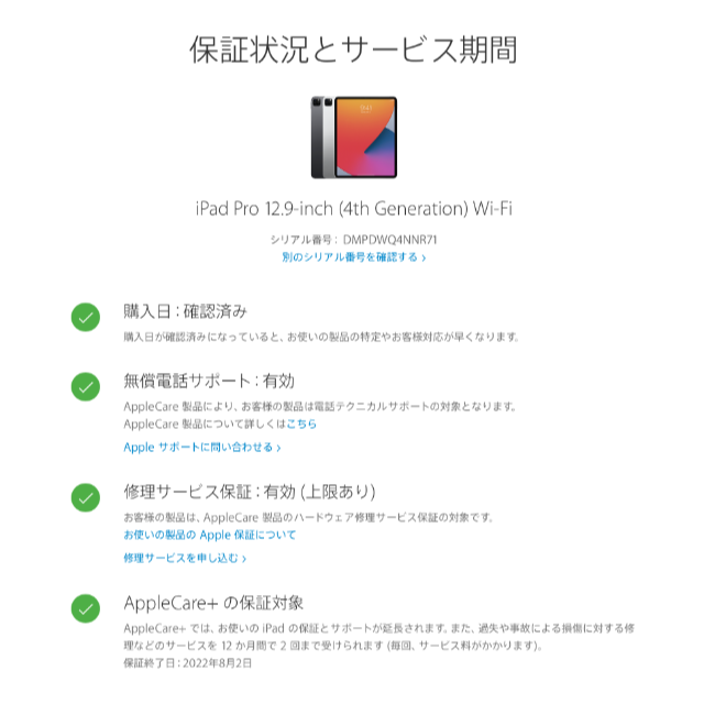 iPad Pro 12,9 2020 256GB wifiモデル