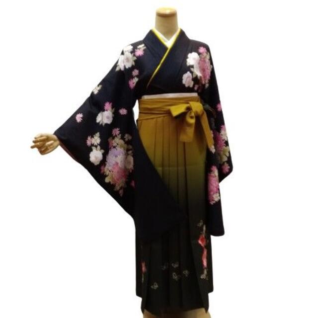 袴 はかま 卒業式 モスグリーン刺繍柄 レディース 大学生 小学生 hk050