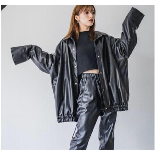 LEANN MOMENT faux leather jacketレディース