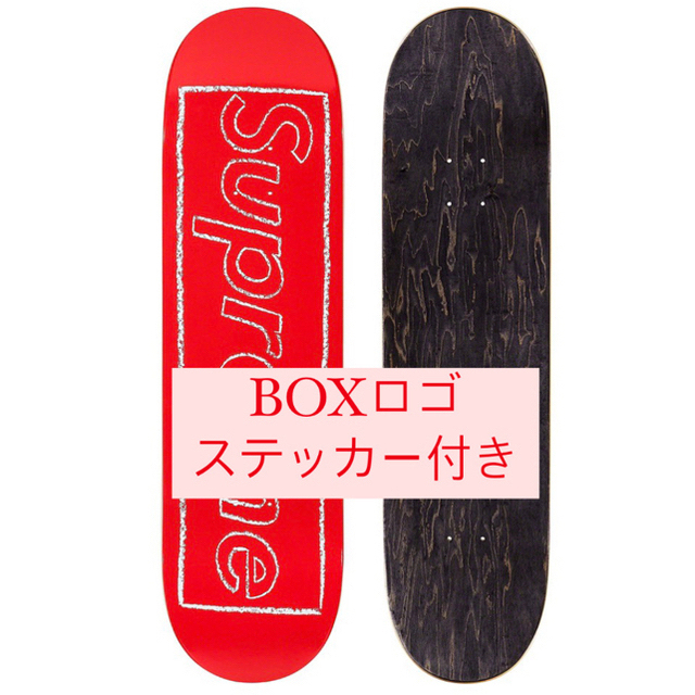 supreme Kaws Chalk Skateboard Red カウズコラボ