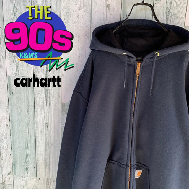 90's Carhartt カーハート フルジップ　撥水パーカー　ビッグサイズ