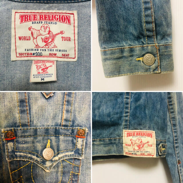 True Religion(トゥルーレリジョン)のTRUE RELIGION    ユーズド加工 デニム ジャケット メンズのジャケット/アウター(Gジャン/デニムジャケット)の商品写真