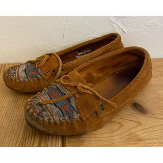 ミネトンカ(Minnetonka)のMINNETONKA ミネトンカ モカシシ フラットシューズ ブラウン サイズ5(スリッポン/モカシン)