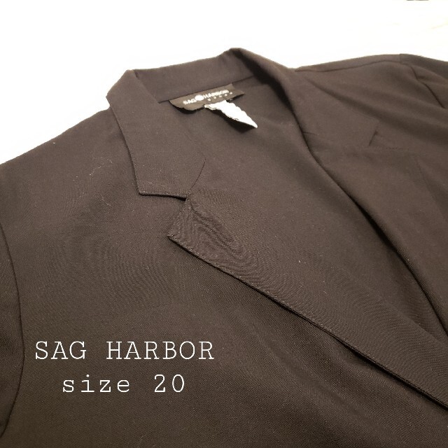 SAG HARBOR woman ジャケット　20w ブラック