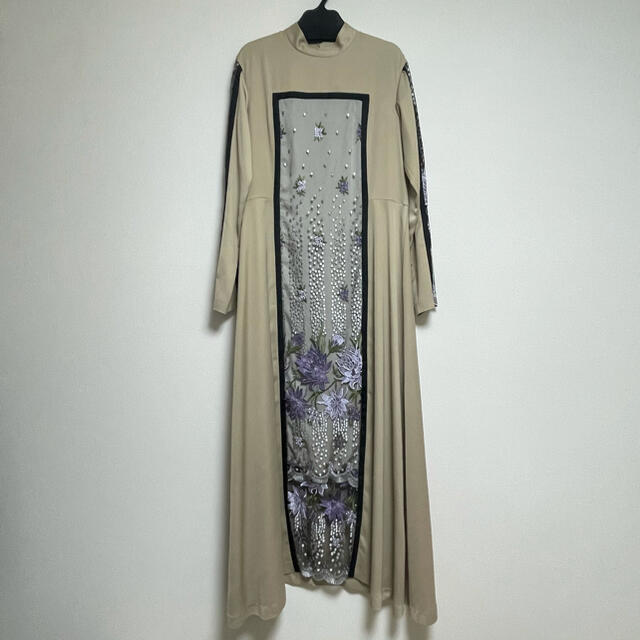 美品murral framed flower dress(beige) 38の通販 by black_white's