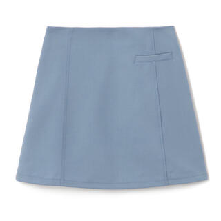 グレイル(GRL)のGRL インパン付き台形ミニスカートMサイズ Blue(ミニスカート)