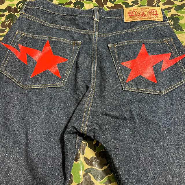 A BATHING APE - A Bathing Ape バックレッドスターデニム NIGO期の