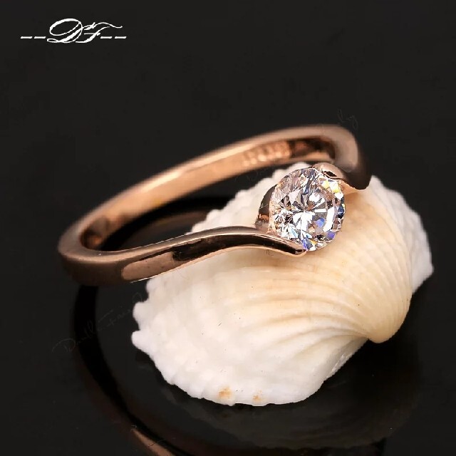 リング ダイヤモンド ピンクゴールド 18号 レディースのアクセサリー(リング(指輪))の商品写真