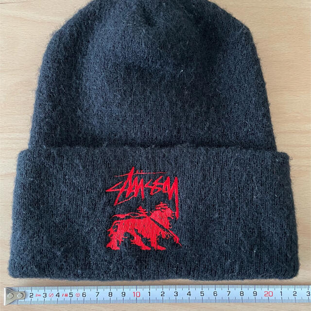 STUSSY(ステューシー)のSTUSSY Lion 90s レアニット帽 着画あり メンズの帽子(ニット帽/ビーニー)の商品写真