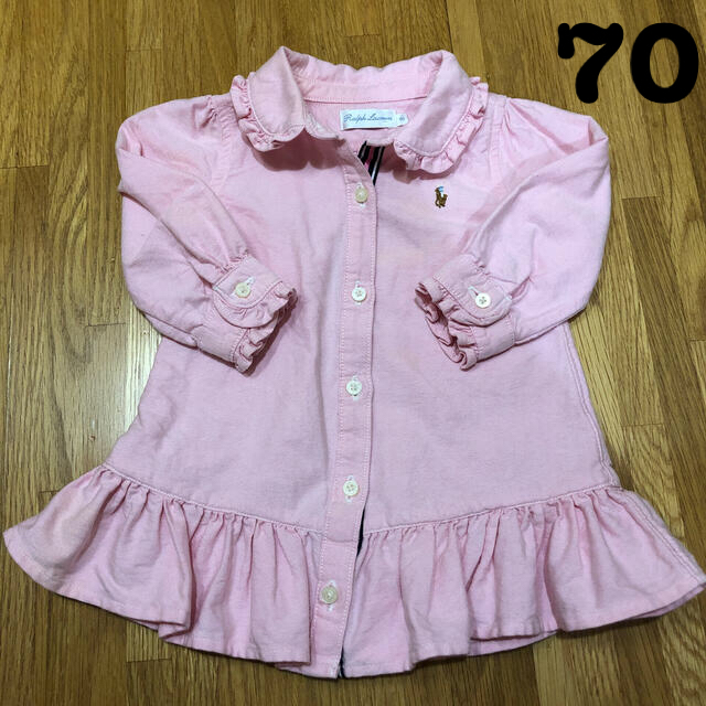 Ralph Lauren(ラルフローレン)のRalph Lauren サイズ70cm インナーパンツ付きフリルワンピース　 キッズ/ベビー/マタニティのベビー服(~85cm)(ワンピース)の商品写真