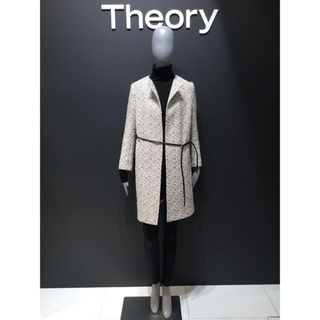 セオリー(theory)のTheory 19ss ツイードノーカラーコート(ノーカラージャケット)