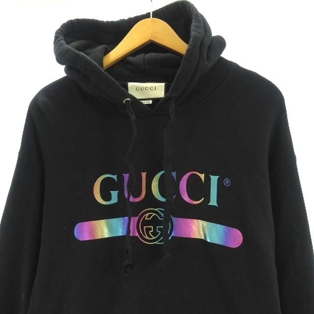 グッチ GUCCI 19SS オーロラプルオーバーパーカー ジャケット ロゴプリ