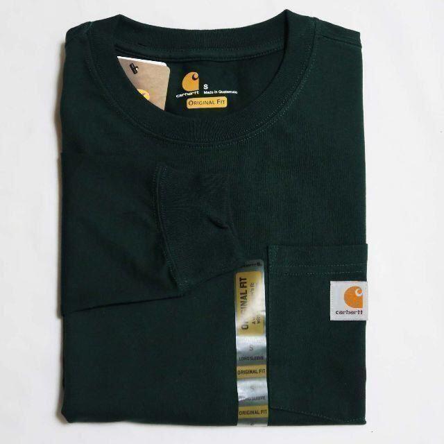 carhartt(カーハート)の新品 carhartt ロンT　長袖／グリーン／S メンズのトップス(Tシャツ/カットソー(七分/長袖))の商品写真