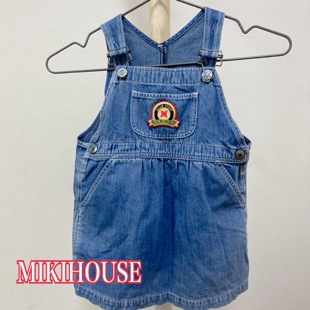 mikihouse(ミキハウス)のミキハウス　ジャンバースカート　100cm キッズ/ベビー/マタニティのキッズ服女の子用(90cm~)(スカート)の商品写真