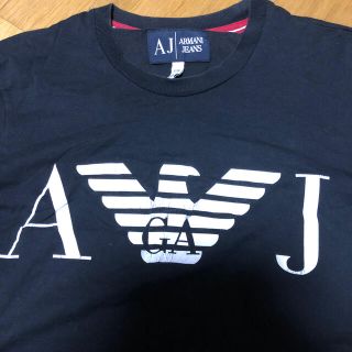 ジョルジオアルマーニ(Giorgio Armani)のAJジョルジオアルマーニJEANS 黒長袖丸首ストレッチTシャツ.Mすん(Tシャツ/カットソー(七分/長袖))