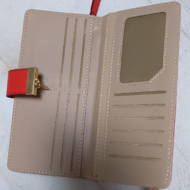 長財布　レディース　ラウンドファスナー　リーフ柄 レディースのファッション小物(財布)の商品写真
