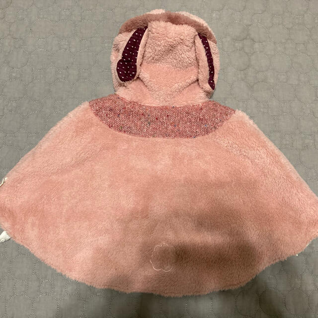 【クレードスコープ✖︎コロボックル】女の子 うさぎポンチョ 新生児〜フリーサイズ