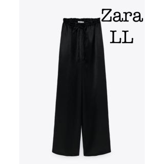 ザラ(ZARA)のZara サテン仕上げパンツ　日本サイズ XL(カジュアルパンツ)