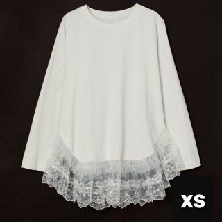 エイチアンドエム(H&M)のSimone Rocha × H&M 　レースディテールトップス(カットソー(長袖/七分))