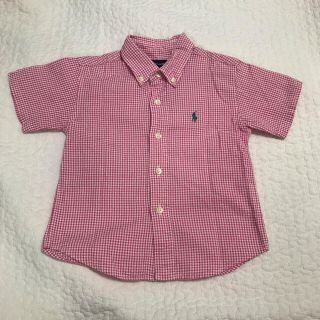 ラルフローレン(Ralph Lauren)のラルフローレン　チェックシャツ　90 ピンク(Tシャツ/カットソー)