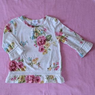 ハッカベビー(hakka baby)のhakkababy♪　ロンT　女の子　花　80(Ｔシャツ)