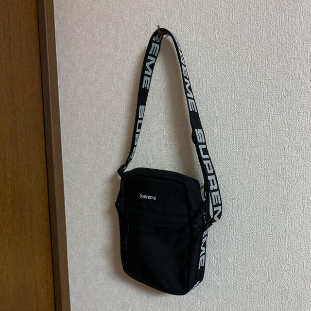 14センチマチSUPREME シュプリーム 18SS Logo shoulder Bag ロゴテープショルダーバッグ レッド