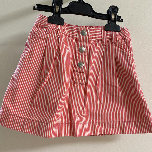 PETIT BATEAU(プチバトー)のプチバトー100.110☺︎ストライプデニムスカート ファミリア、マリメッコ好き キッズ/ベビー/マタニティのキッズ服女の子用(90cm~)(スカート)の商品写真