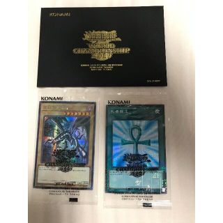 ユウギオウ(遊戯王)の【期間限定値下げ】WCS2019  真紅眼の黒竜　死者蘇生　封筒付(シングルカード)