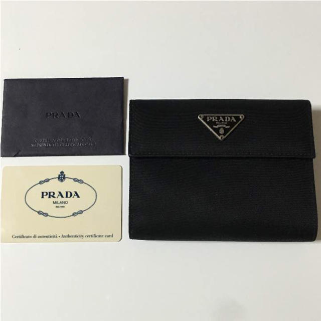 PRADA 財布 M523 黒 中古品 | フリマアプリ ラクマ