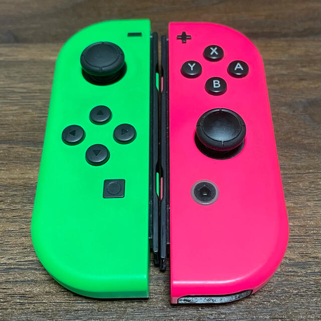 【ジャンク】Joy-Con ジョイコンネオングリーン(L) ネオンピンク(R)