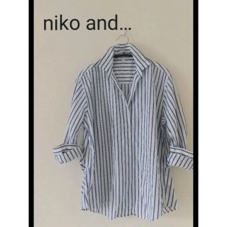 ニコアンド(niko and...)のniko and… ソフトワイヤー入り マーセライズコットン ストライプシャツ(シャツ/ブラウス(長袖/七分))