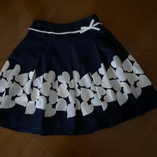 エムズグレイシー(M'S GRACY)のエムズグレイシー　ハート刺繍スカート　38(ひざ丈スカート)