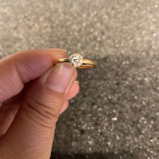 STAR JEWELRY スタージュエリー ムーンセッティング ダイヤモンド リング 指輪 11号 ダイヤモンド0.06ct K18YG イエローゴールド/290348【BJ】