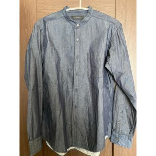 ユナイテッドアローズグリーンレーベルリラクシング(UNITED ARROWS green label relaxing)の【未着用】タンガリー デニム バンドカラー シャツ(シャツ)