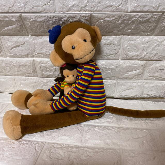 猿　ぬいぐるみ　サンレモン　picnic world レトロ エンタメ/ホビーのおもちゃ/ぬいぐるみ(ぬいぐるみ)の商品写真