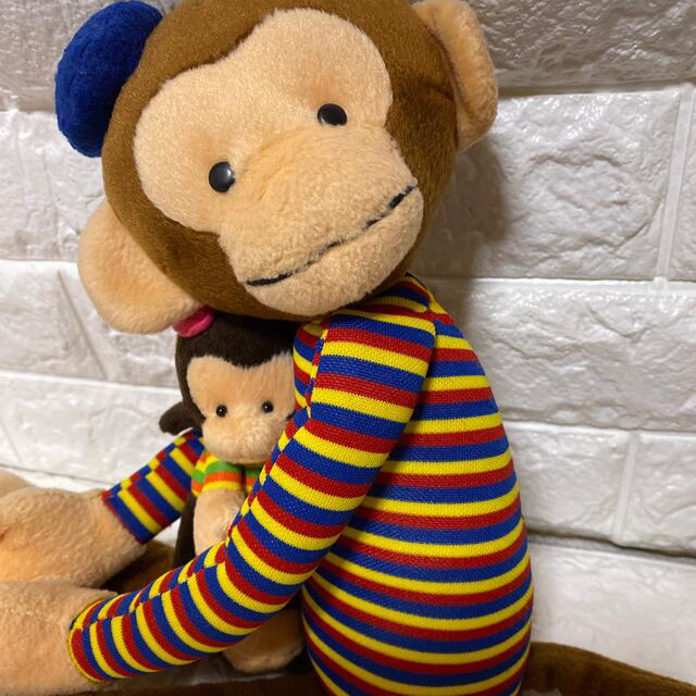 猿　ぬいぐるみ　サンレモン　picnic world レトロ エンタメ/ホビーのおもちゃ/ぬいぐるみ(ぬいぐるみ)の商品写真