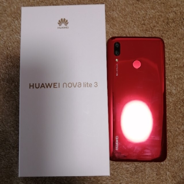 HUAWEI nova lite 3 コーラルレッド 32GB - スマートフォン本体