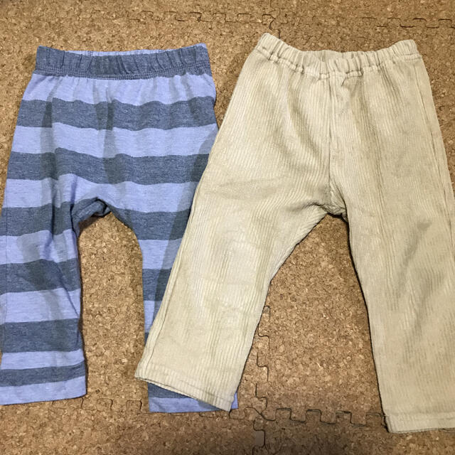 MUJI (無印良品)(ムジルシリョウヒン)のパンツ　ズボン　2本セット　80センチ キッズ/ベビー/マタニティのベビー服(~85cm)(パンツ)の商品写真