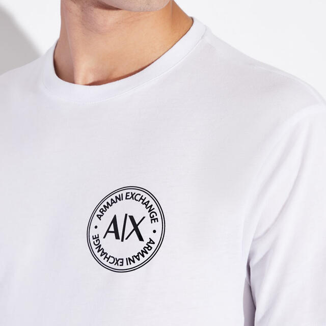 ARMANI EXCHANGE(アルマーニエクスチェンジ)のARMANI EXCHANGE アルマーニ クルーネック半袖Tシャツ白 メンズM メンズのトップス(Tシャツ/カットソー(半袖/袖なし))の商品写真