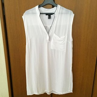 フォーエバートゥエンティーワン(FOREVER 21)の【YUS様専用】forever21❤︎黒パイピング❤︎シフォントップス❤︎(シャツ/ブラウス(半袖/袖なし))