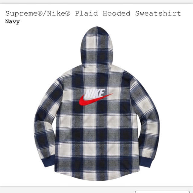 Supreme - Mサイズ supreme nike チェック パーカー ネイビーの通販 by ...