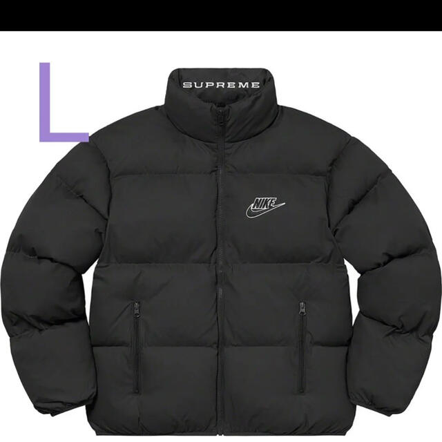 SUPREME NIKE Reversible Puffy Jacket 黒ダウンジャケット