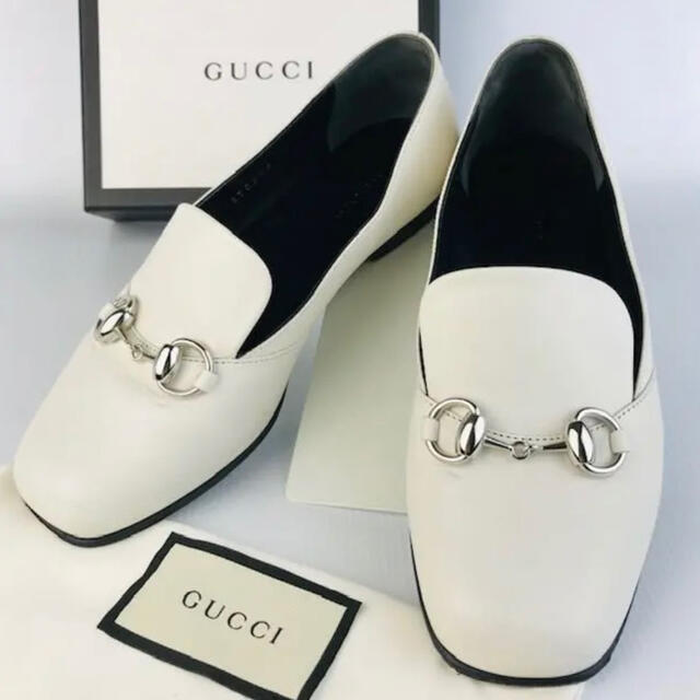 Gucci   GUCCIレディースホースビットレザーフラットシューズ