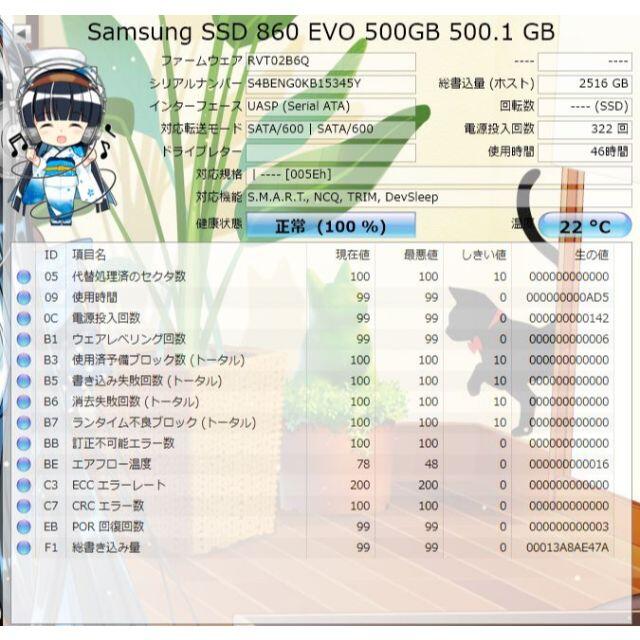 SAMSUNG(サムスン)のNAND SSD 500GB 860 EVO Samsung RKM-27 スマホ/家電/カメラのPC/タブレット(PCパーツ)の商品写真