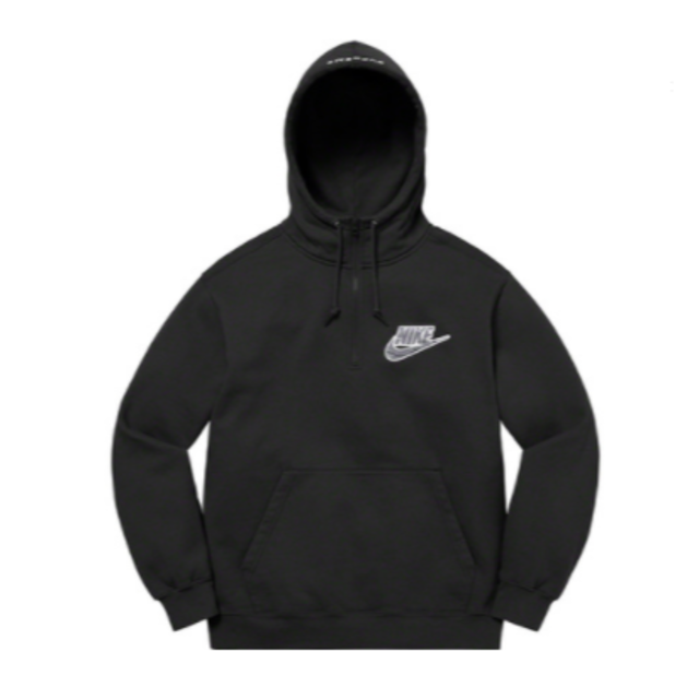 値下げ交渉可］Supreme ブラック ハーフジップスウェット L