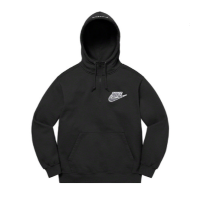 XL supreme nike half zip hooded blackメンズ